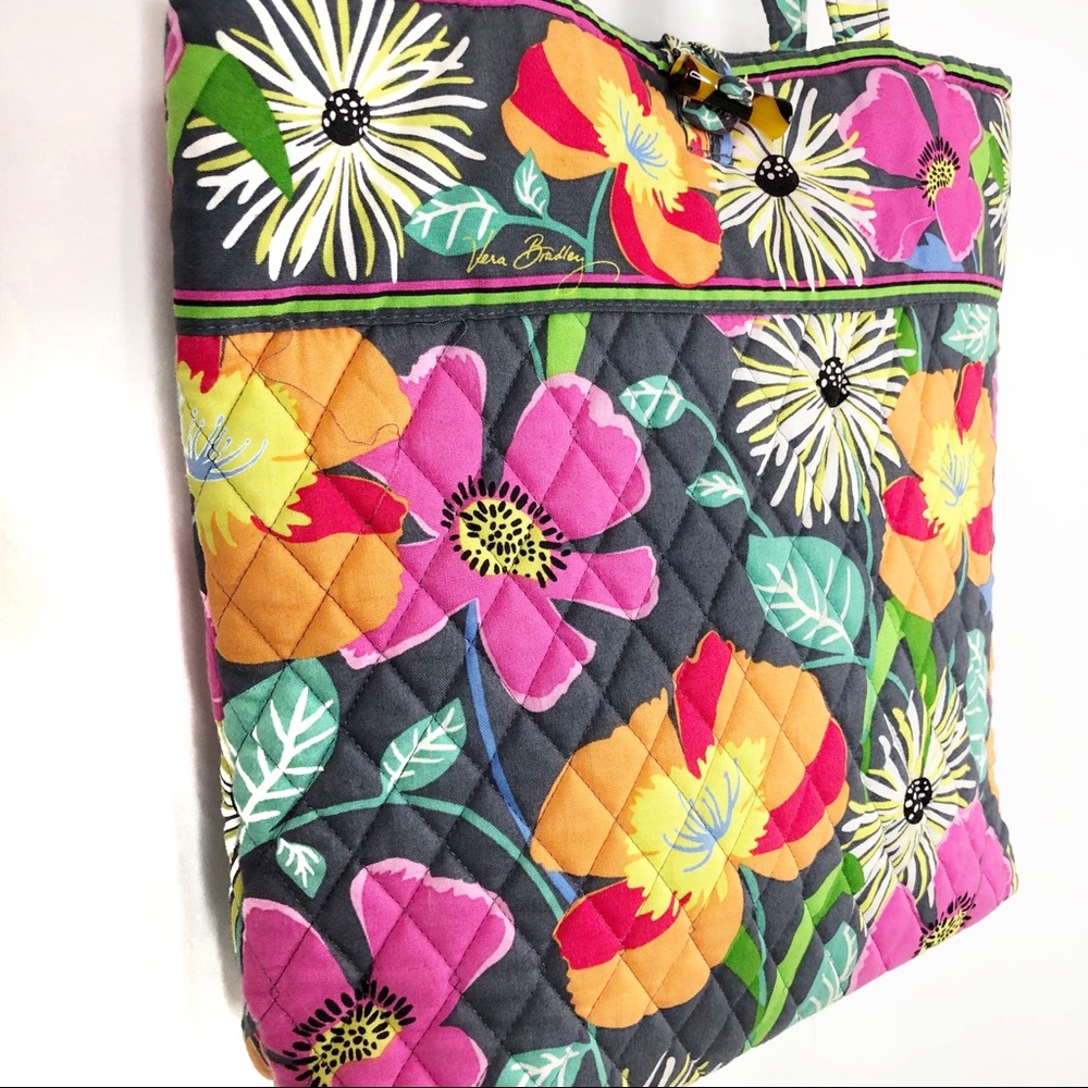 Vera Bradley Jazzy Blooms Floral Print Tote Purse - Picture 3 of 8